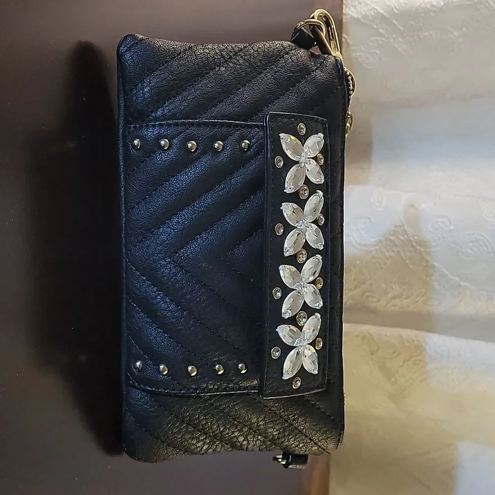 BRAND NEW CHARLIE'S BLACK VEGAN LEATHER SMALL BAG